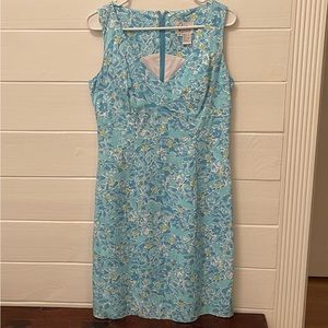 Lilly Pulitzer Kiss the Cook Blue dress Size 8